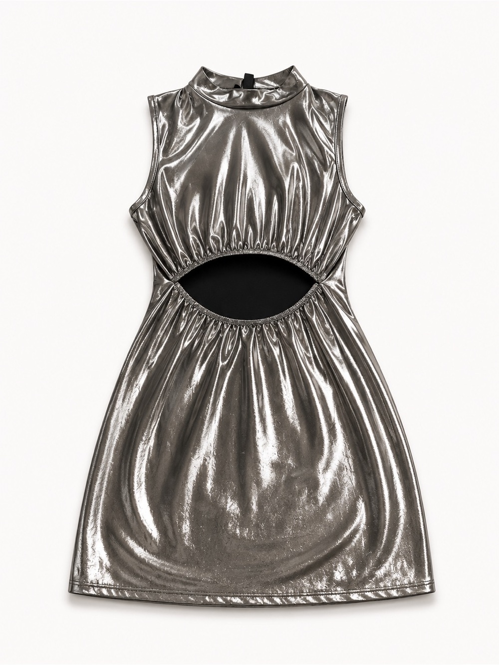 PrettyLittleThing Metallic Silver Mini Dress